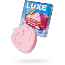 Бомбочка для ванны с ароматом клубники «Luxe» и презервативом, 752/1, цвет Розовый, со скидкой
