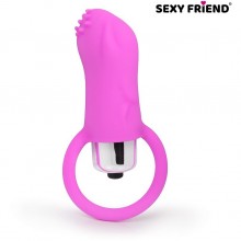 Клиторальный вибромассажер «Sexy Friend Love Play», цвет розовый, материал силикон, SF-70292, длина 5.4 см.