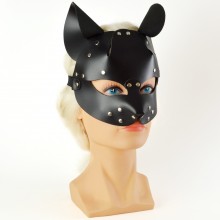 Маска кошки «Pussy» из натуральной кожи, цвет черный, Sitabella 3468-1, из материала Кожа