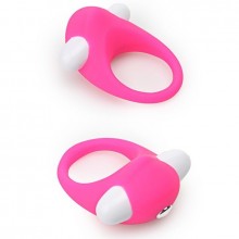 Розовое эрекционное виброкольцо «Lit-Up Silicone Stimu Ring 6», силикон, Dream Toys 21236, цвет Розовый, длина 5.1 см., со скидкой