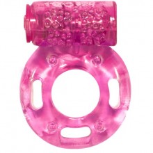 Эрекционное виброкольцо «Rings Axle-pin», цвет розовый, Lola Games 0114-83Lola, из материала TPR, длина 4.5 см.