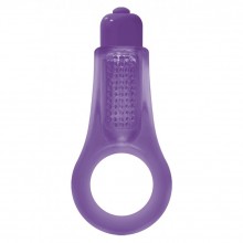 Люминесцентное эрекционное кольцо «Firefly Couples Ring» с вибрацией, цвет фиолетовый, NS Novelties NSN-0473-15, коллекция Firefly Pleasure, длина 4 см.