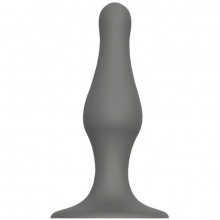 Серый удлиненный анальный стимулятор «Silicone Plug With Suction Cup», Dream Toys 21458, из материала Силикон, длина 10.3 см.