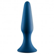 Анальная пробка «Metal Ball Butt Plug» на присоске, цвет синий, 21616, из материала Силикон, длина 15 см.