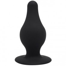 Анальный стимулятор «DUAL DENSITY PLEASURE PLUG M» средний, цвет черный, 21979, бренд Dream Toys, длина 9.3 см., со скидкой