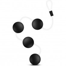 Черные анальные шарики «Pleasure Balls», Blush Novelties BL-23765, длина 38.1 см., со скидкой