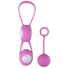 Комплект вагинальных шариков «The Alexandra Ben Wa Balls», силикон и ABS-пластик, Closet Collection 390006, цвет Розовый, длина 18 см., со скидкой