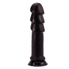 Анальный фаллоимитатор-гигант «King Sized Anal Ripples», цвет черный, LoveToy LV2244, из материала ПВХ, длина 28.5 см., со скидкой