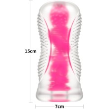 Прозрачный мастурбатор «Lumino Play» светящийся в темноте, LoveToy LV342041, из материала TPE, длина 15 см., со скидкой