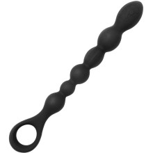 Анальная цепочка в форме лочки, черная, рабочая длина 19 см, I-MOON my-810, из материала Силикон, длина 26 см., со скидкой