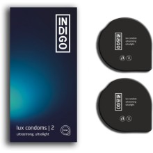 Ультратонкие и ультрапрочные презервативы «Indigo Lux», 2 шт, lux № 2, из материала Латекс, длина 18 см.