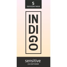 Презервативы «Sensitive» ультратонкие, 5 штук, Indigo sensitive № 5, из материала Латекс, длина 18 см., со скидкой