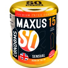 Презервативы «Maxus Sensual», анатомические, 15 шт. 0901-059, из материала Латекс