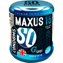 Презервативы «Maxus G spot», двойная спираль, 15 шт, 0901-057, из материала Латекс