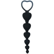 Гибкая черная анальная цепочка-елочка «Оки-Чпоки», 9877467, бренд Сима-Ленд, длина 18.5 см., со скидкой