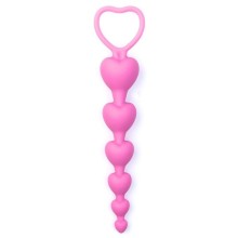 Розовая анальная цепочка-елочка «Оки-Чпоки», общая длина 18.5 см., 9877468, бренд Сима-Ленд, длина 18.5 см.
