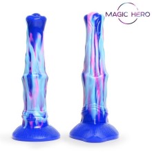 Оригинальный фаллоимитатор «Silicon Love - Unique Color», в акварельном дизайне, 12.5 см, Magic hero mh-13038, цвет Мульти, длина 25 см.