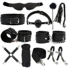 Черный БДСМ-набор «Оки-Чпоки» из 11 предметов, 9915792, бренд Сима-Ленд, из материала Искусственная кожа