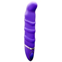 Перезаряжаемый вибратор с ребрышками «PROVIBE», цвет фиолетовый, NMC 111700, из материала Силикон, длина 14 см., со скидкой
