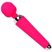 Стильный wand-вибратор «Оки Чпоки» водонепроницаемый, цвет розовый, 9755244, из материала Силикон, длина 20 см., со скидкой