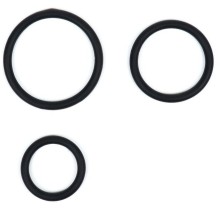 Набор черных эрекционных колец «Оки-Чпоки», tpe, Сима-Ленд 9919743, диаметр 6.5 см.