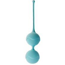 Силиконовые вагинальные шарики «Lyra Alpha», цвет бирюзовый, Le Frivole 06143, длина 18.2 см., со скидкой