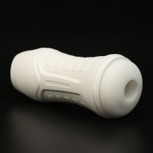 Вибромастурбатор «Оки-Чпоки» с функцией всасывания, цвет белый, Сима-Ленд 9913341, из материала Силикон, длина 22 см., со скидкой