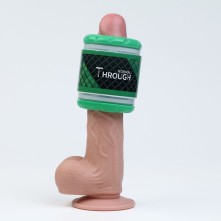 Сквозной мастурбатор «Through NORMAL», Сима-Ленд 9914916, из материала Силикон, цвет Зеленый, длина 11 см., со скидкой