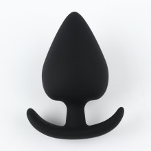Силиконовая анальная пробка «Оки-Чпоки Soft-touch», Сима-Ленд 7577482, цвет Черный, длина 6.7 см.