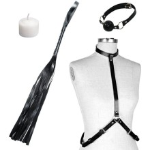 Эротический БДСМ-набор «Наказание» из 4 предметов, Сима-Ленд 10229152, цвет Черный, со скидкой