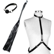 Эротический БДСМ-набор «Наказание» из 3 предметов, Сима-Ленд 10229156, цвет Черный, со скидкой