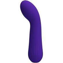 Перезаряжаемый вибратор с изогнутой головкой для стимуляции точки G «Faun», цвет фиолетовый, Baile BI-014724-3, из материала Силикон, коллекция Pretty Love, длина 15 см.