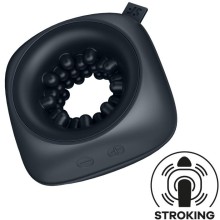 Мужской вибромассажер-кольцо «Ring Stroker», цвет черный, Satisfyer 4064734, длина 9.1 см., со скидкой