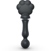 Электрический вибратор «Cats Paw Vibrator» в форме кошачьей лапки с вибрацией, Tracy's Dog AVB208BL, из материала Силикон, цвет Черный, длина 25 см.