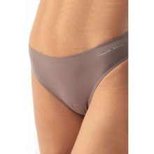 Бесшовные трусы-слип co средней линией талии, выполнены по новейшей технологии с клееным краем, 36, коричневый, Coquette Revue, CR_57002-15 Трусы, 36 размер