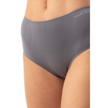 Бесшовные трусы-слип с высокой линией талии и широким бочком выполнены по новейшей технологии с клееным краем, 38, графит, Coquette Revue, CR_58002-16 Трусы, 38 размер