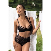 Элегантный кружевной бюстгальтер Lindsay на каркасах, 95E, черный, MAT, MAT_M-0203-2 Lindsay Czarny, 95E , со скидкой