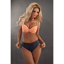 Коралловый купальник Laura с чашкой push-up на косточках, 40, коралловый, Verano, Ver_911 Laura new Graphite-Salmon, 40 размер