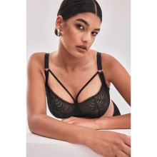 Роскошный кружевной бюстгальтер Beverly с мягкими чашками на косточках и с боковой поддержкой, 70D, черный, Alles, Alles_Beverly M Black