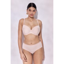 Бюстгальтер на подкладке, обтянутый тонкой трикотажной тканью, 70E, телесный, Alles, Alles_Diamante U