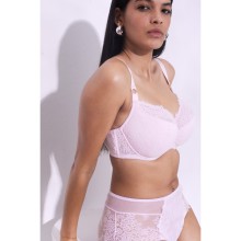 Бюстгальтер Hush Blush на косточках, с боковой поддержкой, нижняя часть чашки на уплотнителе, верхняя из нежного кружева, 95G, розовый, Alles, Alles_Hush Blush PU