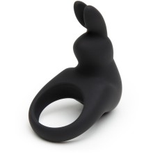 Эрекционное виброкольцо «Rechargeable Rabbit Cock Ring» со стимулятором-зайчиком, цвет черный, Happy Rabbit 82113, длина 7.6 см.