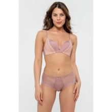 Кружевной бюстгальтер пуш-ап без косточки с формованной чашкой украшен подвеской с кристаллом Swarovski, 70C, пудровый, Uniconf, Uniconf_SM30 Пудровый