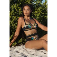 Плавки-слипы макси из коллекции Cruise Party, спереди оформлены оригинальным принтом, сзади черного цвета, XXL, черный, Uniconf, Uniconf_CBC183 V1