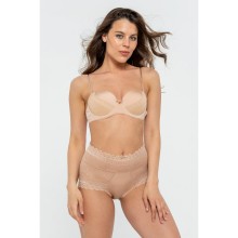 Классические кружевные трусики-слипы, M, бежевый, Uniconf, Uniconf_NM10 Бежевый