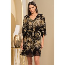 Короткая туника Mia-Amore выполнена из вискозно-шёлкового полотна деворе, S/M, черный, Mia-Amore, Mam_Versalle 4395, из материала шелк