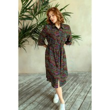 Туника домашяя женская выполненная из принтованной вискозы, XXL, коричневый, Mia-Mia, Mia_Reina 16476, бренд Mia&Mia