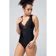 Женский слитный купальник в классическом черном цвете, L, черный, Opium, Opium_SF-38 Черный