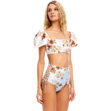 Плавки 7269 Hope Sunbaze с высокой талией и стильной шнуровкой по бокам, что позволяет регулировать идеальную посадку по фигуре, S, бежевый, Agua Bendita, AB_7269 Hope Sunbaze, из материала полиэстер