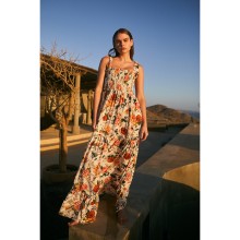 Длинное платье Lucery с ярким цветочным принтом, S, белый, Agua Bendita, AB_12284 Lucery Numen, из материала полиэстер